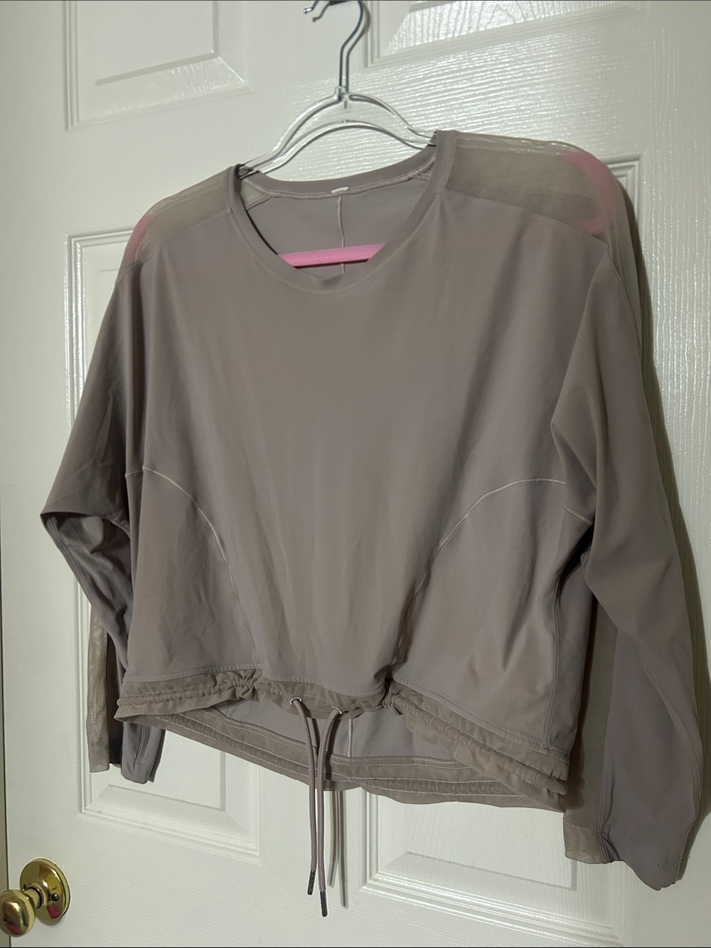 Lululemon Taupe Mesh Top Size M